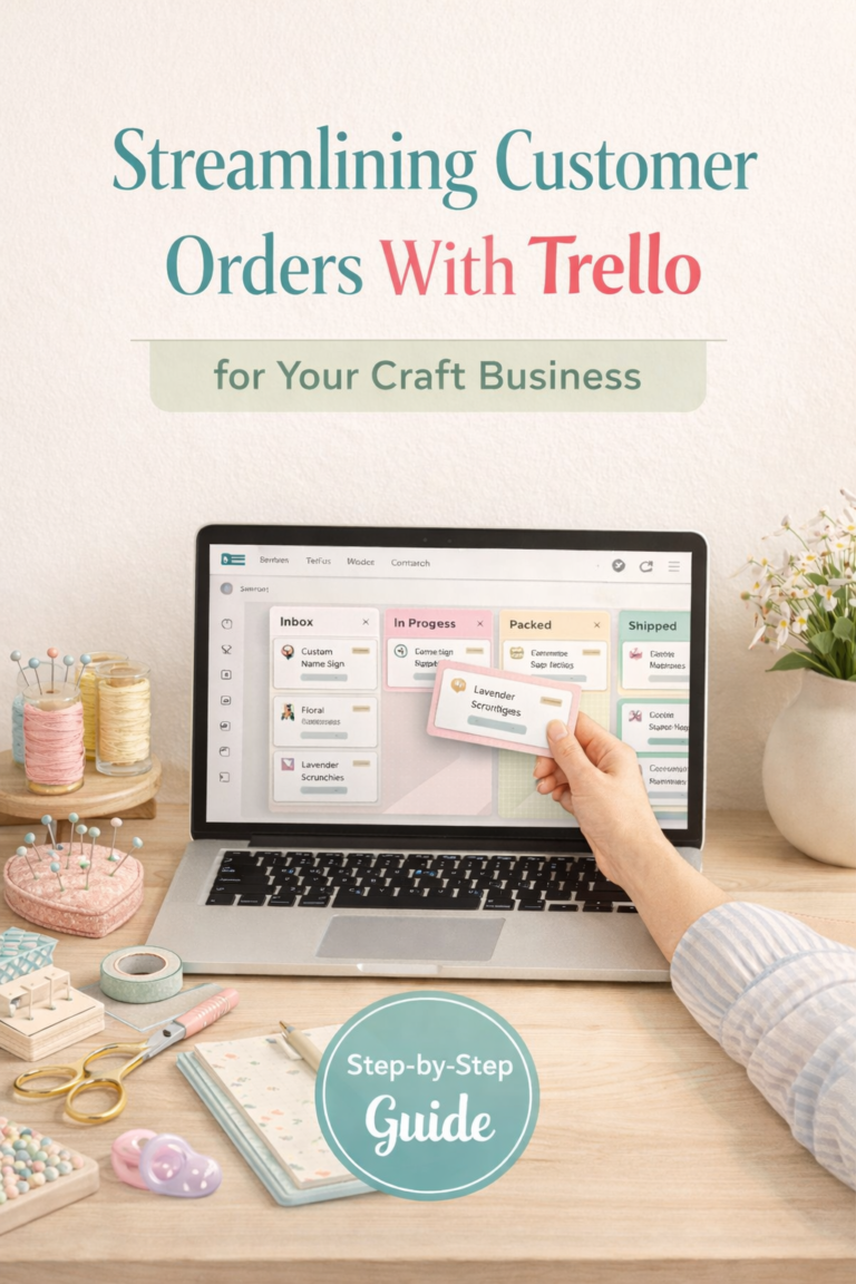 How to organize customer orders in a craft business using Trello workflow board